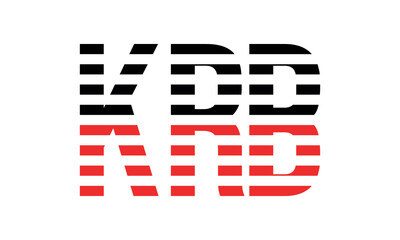 KRB three initial letter iconic line negative space minimal logo design vector template. monogram, abstract, wordmark, business, typography, minimalist, brand, company, flat, modern, unique, simple