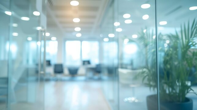 Blurred elegance of a modern office, high quality light photo