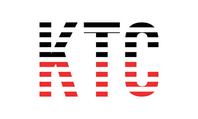 KTC three initial letter iconic line negative space minimal logo design vector template. monogram, abstract, wordmark, business, typography, minimalist, brand, company, flat, modern, unique, simple