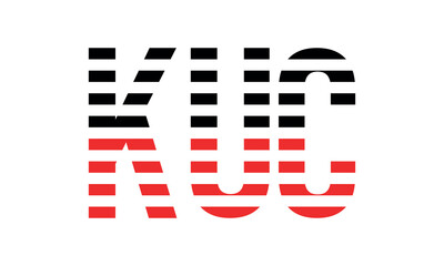KUC three initial letter iconic line negative space minimal logo design vector template. monogram, abstract, wordmark, business, typography, minimalist, brand, company, flat, modern, unique, simple
