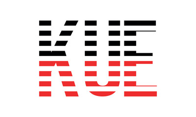 KUE three initial letter iconic line negative space minimal logo design vector template. monogram, abstract, wordmark, business, typography, minimalist, brand, company, flat, modern, unique, simple