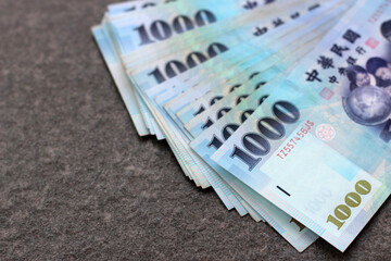 Taiwan dollar money. 1000 New Taiwan dollars