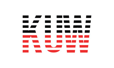 KUW three initial letter iconic line negative space minimal logo design vector template. monogram, abstract, wordmark, business, typography, minimalist, brand, company, flat, modern, unique, simple