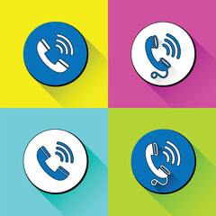 
Phone call icon. Telephone icon symbol. vector illustration