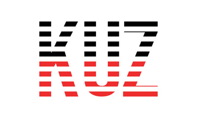 KUZ three initial letter iconic line negative space minimal logo design vector template. monogram, abstract, wordmark, business, typography, minimalist, brand, company, flat, modern, unique, simple