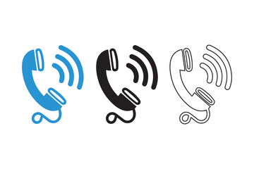 
Phone call icon. Telephone icon symbol. vector illustration