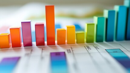 a colorful background with bars