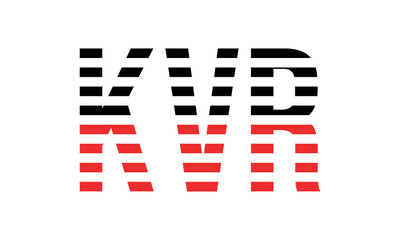 KVR three initial letter iconic line negative space minimal logo design vector template. monogram, abstract, wordmark, business, typography, minimalist, brand, company, flat, modern, unique, simple