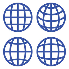 Four different internet globe grids