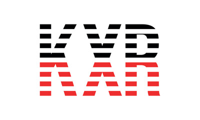 KXR three initial letter iconic line negative space minimal logo design vector template. monogram, abstract, wordmark, business, typography, minimalist, brand, company, flat, modern, unique, simple