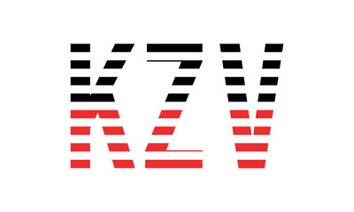 KZV three initial letter iconic line negative space minimal logo design vector template. monogram, abstract, wordmark, business, typography, minimalist, brand, company, flat, modern, unique, simple