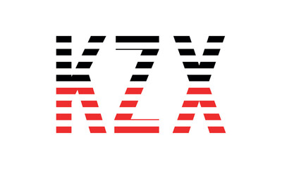 KZX three initial letter iconic line negative space minimal logo design vector template. monogram, abstract, wordmark, business, typography, minimalist, brand, company, flat, modern, unique, simple