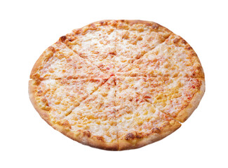 Pizza Margarita isolated on a transparent background