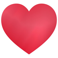 red heart isolated