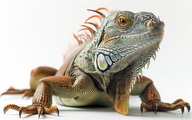 Obraz premium Iguana isolated on white background. Generative AI