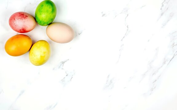 Multicolored easter eggs