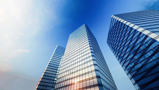 Skyscrapers and business district