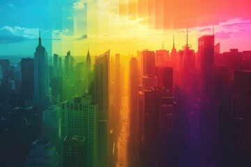 Abstract rainbow color background 