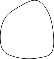Organic blob outline illustration. Irregular shape design element