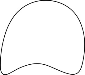 Organic blob outline illustration. Irregular shape design element