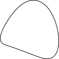 Organic blob outline illustration. Abstract blob design element