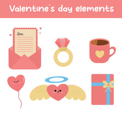 Hand drawn valentine's day element collection