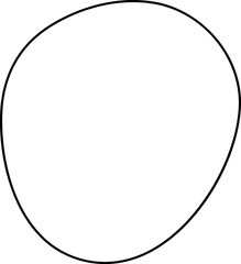 Organic blob outline illustration. Abstract blob design element