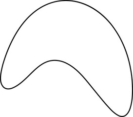 Organic blob outline illustration. Abstract blob design element