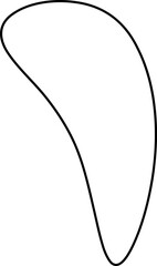 Organic blob outline illustration. Abstract blob design element