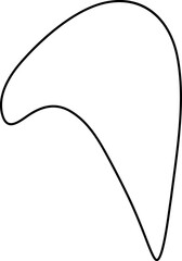 Organic blob outline illustration. Abstract blob design element