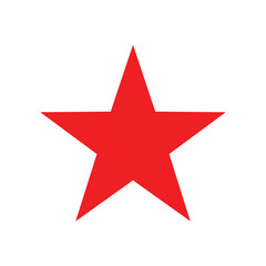 Obraz premium Red star symbol vector star icon star shape with white background