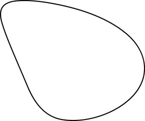 Irregular outline illustration. Irregular shape design element
