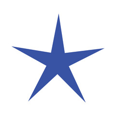 Fototapeta na wymiar Blue star symbol vector star icon star shape with white background