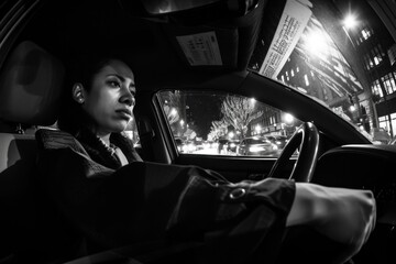 Celebrating labor day: powerful black and white image capturing the versatility of woman at work, showcasing their strength, dedication, and contributions across diverse professions and industries