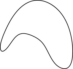 Irregular outline illustration. Irregular shape design element