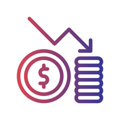 recession gradient icon
