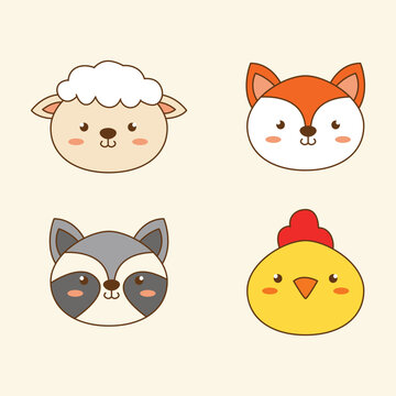 Animal collection in children's design