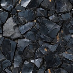 Obsidian Flow: A Seamless Mineral Pattern Inspired by Volcanic Basalt