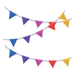 Bunting flat style
