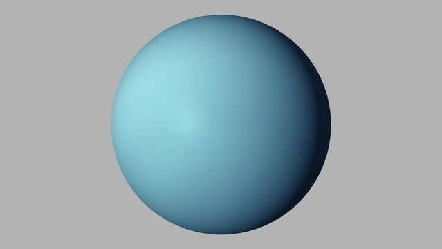 Abstract uranus planet sphere with rotating on background
