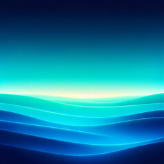 Obraz premium A gradient background that embodies the essence of the ocean, smoothly transitioning from a deep navy blue at the bottom to a vibrant turquoise Color. Abstract Gradient Background. 