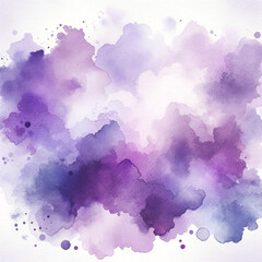 Obraz premium Watercolor purple splash background, abstract purple watercolor texture, for website or presentation background