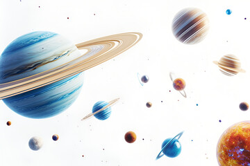 planets in space