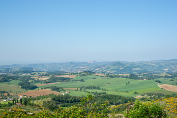 Italian rural landscape wide angle image