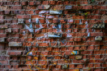 brick wall destroyed background