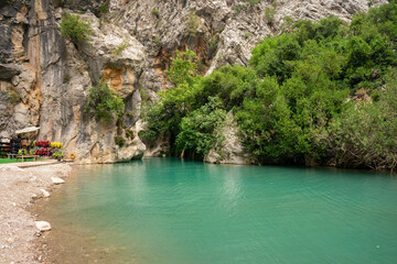 The mountains of Göynük Canyon and  river. Nature of Turkey