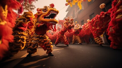 A Colorful Parade Celebrating Chinese New Year