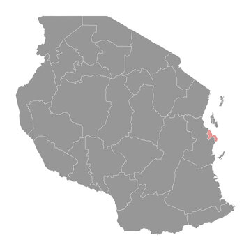recommend clip art: Dar es Salaam Region map, administrative division of Tanzania. Vector illustration.