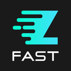 Fast letter z vector logo illustration. Suitable for motion, sport, delivery business and alphabet.