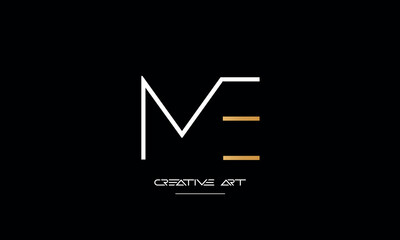 EM, ME, E, M abstract leters logo monogram